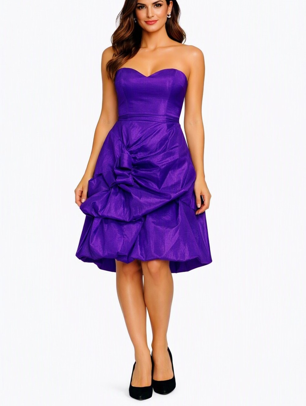 Royal Purple XL Off‑Shoulder Prom Dress Masquerade | Ruffle Hem | Dark Feminin